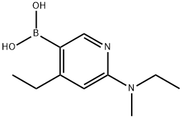 4-ethyl-6-(ethyl(Methyl)aMino)pyridin-3-ylboronic acid Structure