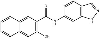 3-hydroxy-N-1H-indazol-6-ylnaphthalene-2-carboxamide Structure