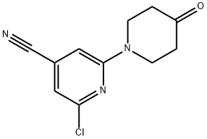 2-Chloro-6-(4-oxopiperidin-1-yl)isonicotinonitrile Structure