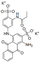 dipotassium 1-amino-9,10-dihydro-9,10-dioxo-4-[[3-[(1-oxopropyl)amino]-4-sulphonatophenyl]amino]anthracene-2-sulphonate|