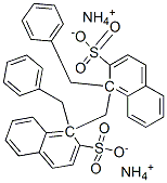 diammonium 1,1'-methylenebis[(phenylmethyl)naphthalene-2-sulphonate] Structure