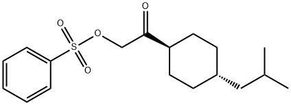 2-(4-isobutylcyclohexyl)-2-oxoethyl benzenesulfonate Struktur