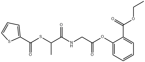 84856-28-0 Glycine, N-(1-oxo-2-((2-thienylcarbonyl)thio)propyl)-, 2-(ethoxycarbon yl)phenyl ester