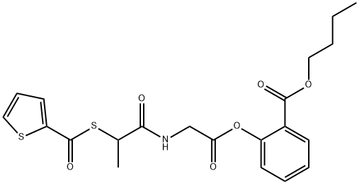 Glycine, N-(1-oxo-2-((2-thienylcarbonyl)thio)propyl)-, 2-(butoxycarbon yl)phenyl ester,84856-30-4,结构式