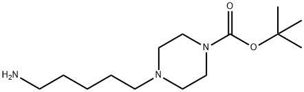 4-(5-氨基戊基)哌嗪-1-羧酸叔丁酯, 848576-53-4, 结构式