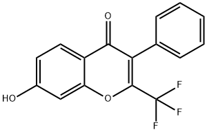 7-HYDROXY-3-PHENYL-2-TRIFLUOROMETHYL-CHROMEN-4-ONE Struktur