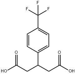 3-(4-(三氟甲基)苯基)戊二酸,848611-89-2,结构式