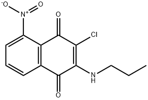 1,4-Naphthalenedione,  3-chloro-5-nitro-2-(propylamino)-|