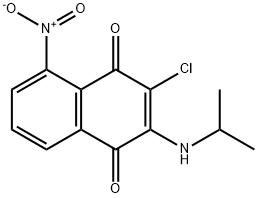 1,4-Naphthalenedione,  3-chloro-2-[(1-methylethyl)amino]-5-nitro-,848731-40-8,结构式