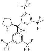 (S)-α,α-ビス[3,5-ビス(トリフルオロメチル)フェニル]-2-ピロリジンメタノール 化学構造式