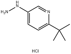 Pyridine,2-(1,1-dimethylethyl)-5-hydrazinyl-,hydrochloride  (1:1) 结构式