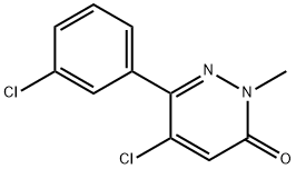 5-氯-6-(3-氯苯基)-2-甲基哒嗪-3(2H)-酮 结构式