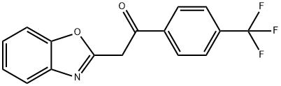 2-(苯并[D]恶唑-2-基)-1-(4-(三氟甲基)苯基)乙烷-1-酮,849021-35-8,结构式