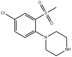 1-(2-氯-4-(甲基磺酰基)苯基)哌嗪,849035-72-9,结构式