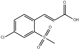 (2E)-3-[4-CHLORO-2-(METHYLSULFONYL)PHENYL]ACRYLICACID
 化学構造式