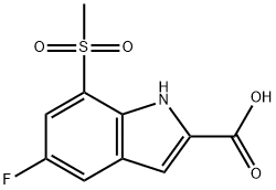 849035-87-6 5-フルオロ-7-(メチルスルホニル)-1H-インドール-2-カルボン酸