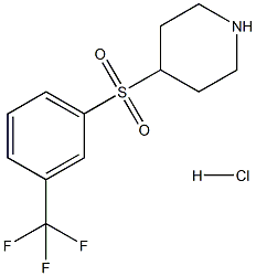 4-{[3-(TRIFLUOROMETHYL)PHENYL]SULFONYL}PIPERIDINEHYDROCHLORIDE 结构式