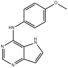 5H-Pyrrolo(3,2-d)pyrimidin-4-amine, N-(p-methoxyphenyl)- Structure