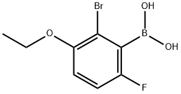 2-溴-3-乙氧基-6-氟苯硼酸,849052-19-3,结构式