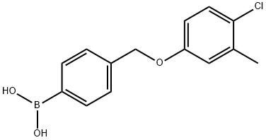 4-((4'-氯-3'-甲基苯氧基)甲基)苯基硼酸,849052-25-1,结构式