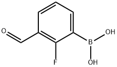 2-フルオロ-3-ホルミルフェニルボロン酸 化学構造式