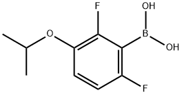 2,6-DIFLUORO-3-ISOPROPOXYPHENYLBORONIC & 化学構造式