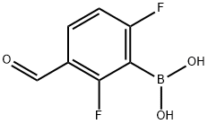 2,6-DIFLUORO-3-FORMYLPHENYLBORONIC ACID Struktur