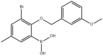 849062-23-3 3-ブロモ-5-メチル-2-(3'-メトキシベンジルオキシ)フェニルボロン酸