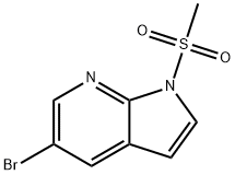 1H-Pyrrolo[2,3-b]pyridine, 5-bromo-1-(methylsulfonyl)- 化学構造式