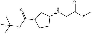 1-Boc-3(R )-(methoxycarbonylmethyl-amino)pyrrolidine Structure