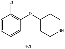 4-(2-クロロフェノキシ)ピペリジン塩酸塩 塩化物 化学構造式