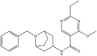 5-Pyrimidinecarboxamide, N-(8-benzyl-3-beta-nortropanyl)-2-ethyl-4-met hoxy- 化学構造式