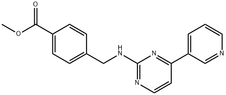 4-({[4-(ピリジン-3-イル)ピリミジン-2-イル]アミノ}メチル)安息香酸メチル 化学構造式