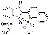 disodium 2-(2,3-dihydro-1,3-dioxosulphonato-1H-inden-2-yl)quinolinesulphonate Structure