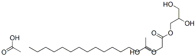 Octadecanoic acid, monoester with 1,2,3-propanetriol acetate Struktur