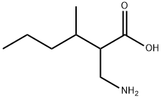 Hexanoic  acid,  2-(aminomethyl)-3-methyl- Struktur