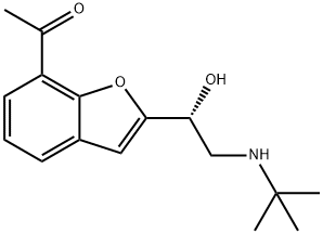 2-(2-(tert-Butylamino)-1-hydroxyethyl)-7-benzofuranyl methyl ketone 结构式