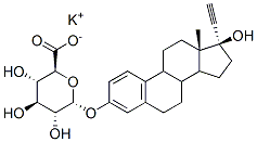 17A-ETHYNYLESTRADIOL 17B-(A-GLUCURONIDE)POTASSIUM,84955-93-1,结构式