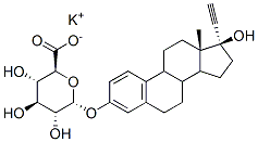 17A-ETHYNYLESTRADIOL 17B-(A-GLUCURONIDE)POTASSIUM 结构式