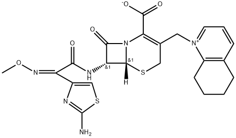 Cefquinome|7-[(Z)-2-(2-氨基-4-噻唑基)-2-(甲氧基亚氨基)乙酰胺基]-8-氧代-5-硫杂-1-氮杂双环[4.2.0]辛-2-烯-2-甲酸-3-甲基-(5,6,7,8-四氢喹啉鎓)内盐