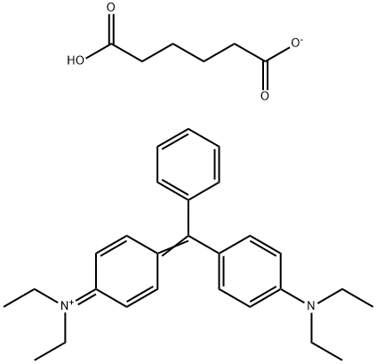 [4-[[4-(diethylamino)phenyl]phenylmethylene]-2,5-cyclohexadien-1-ylidene]diethylammonium hydrogen adipate  Struktur