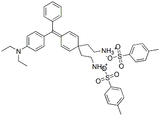 [4-[4-(diethylamino)benzhydrylidene]cyclohexa-2,5-dien-1-ylidene]diethylammonium toluene-p-sulphonate 结构式