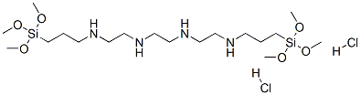N,N'-bis[2-[[3-(trimethoxysilyl)propyl]amino]ethyl]ethylenediamine dihydrochloride,84962-99-2,结构式