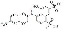 4-[[(3-aminophenoxy)acetyl]amino]-5-hydroxynaphthalene-1,7-disulphonic acid 结构式