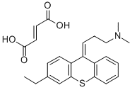 3-Ethyl-9-(3-dimethylaminopropylidene)thioxanthene hydrogen fumarate Structure