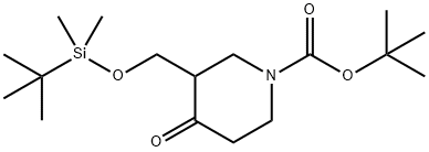 1-BOC-3-[(1,1-DIMETHYLETHYL)DIMETHYLSILYLOXYMETHYL]-PIPERIDIN-4-ONE Structure