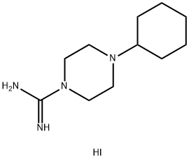 4-CYCLOHEXYLPIPERAZINE-1-CARBOXIMIDAMIDE HYDROIODIDE Struktur