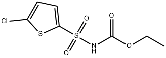 [(5-氯噻吩-2-基)磺酰基]氨基甲酸乙酯 结构式