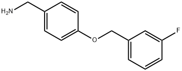 1-{4-[(3-Fluorobenzyl)oxy]phenyl}methanamine Struktur