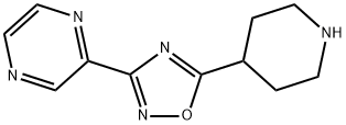 2-(5-PIPERIDIN-4-YL-1,2,4-OXADIAZOL-3-YL)PYRAZINE
 Structure